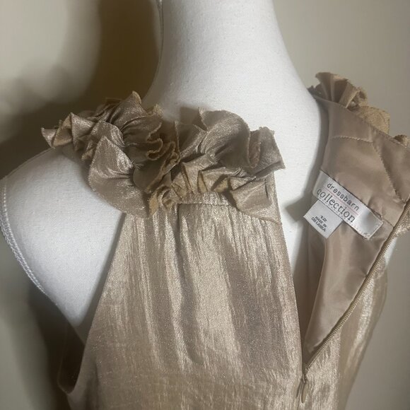 Dress Barn Collection Metallic Champagne Shift Dress – Size 12 - Picture 8 of 8